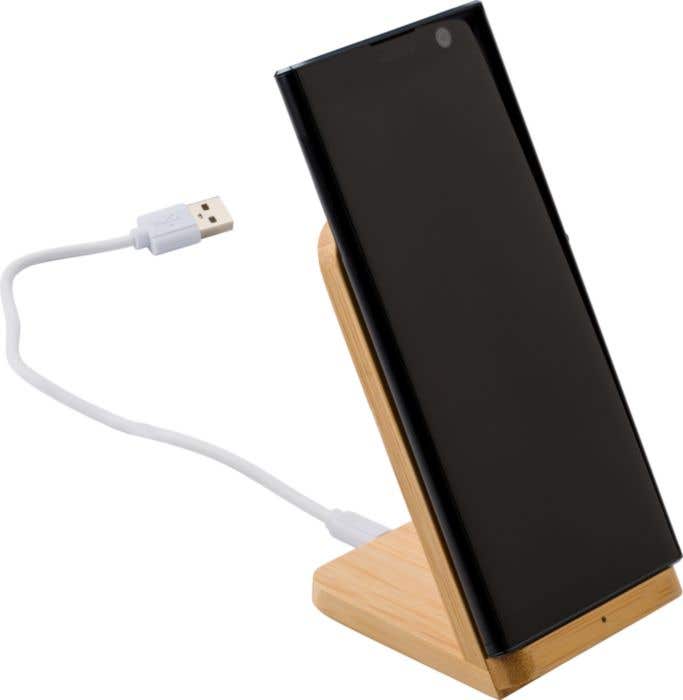 Draadloze oplader Phonestand | Bamboe | Telefoonhouder