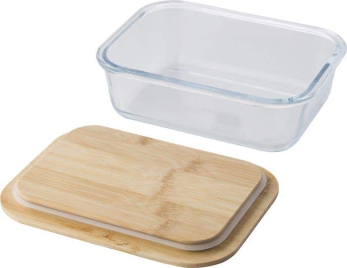 Lunchbox Nicole | 900 ml | Glas | Bamboe deksel