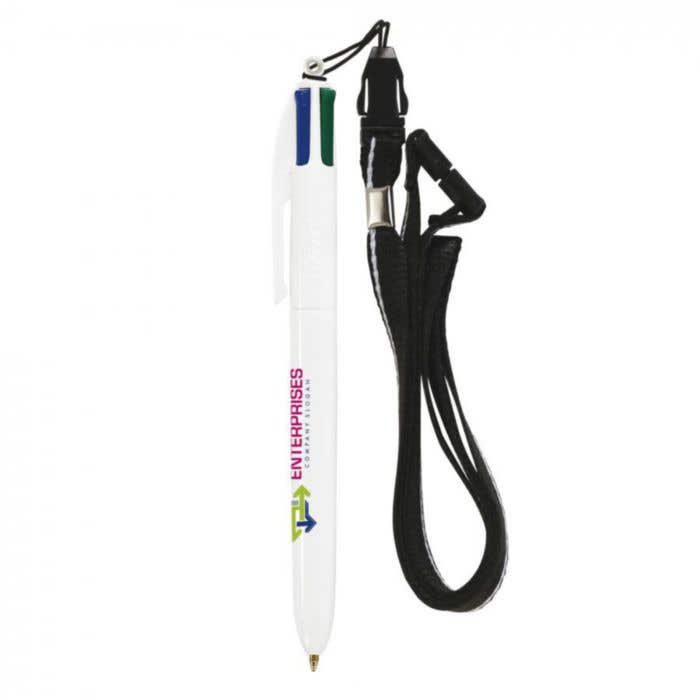 Balpen BIC 4-Colour + lanyard