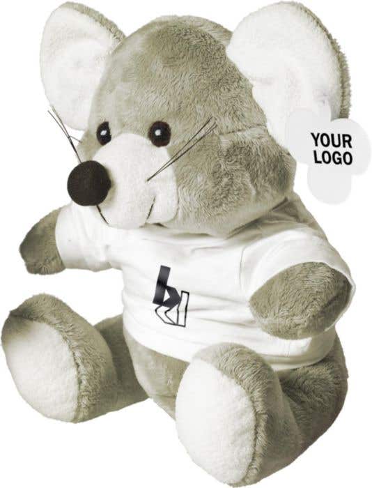 Knuffel met T-shirt Muis