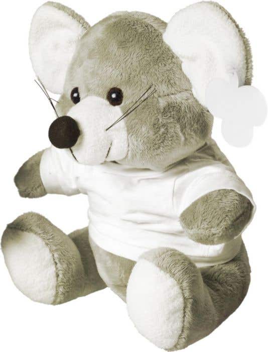 Knuffel met T-shirt Muis