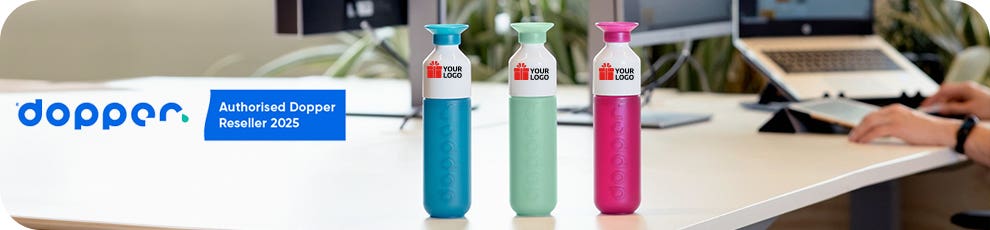 Dopper drinkflessen met uw logo dopper, drinking bottles, desk