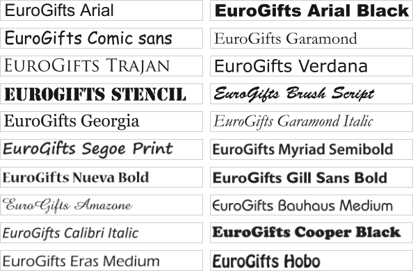 Reclameartikelen bedrukken: kies uw lettertype